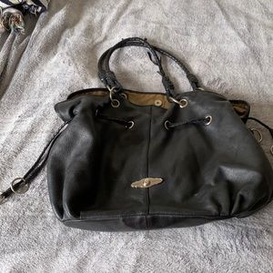 Elliot Lucca Black Leather Tote Bag